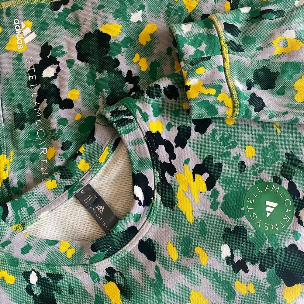 Adidas Stella McCartney Sweatshirt Women S OVERSIZED Abstract Floral Lounge